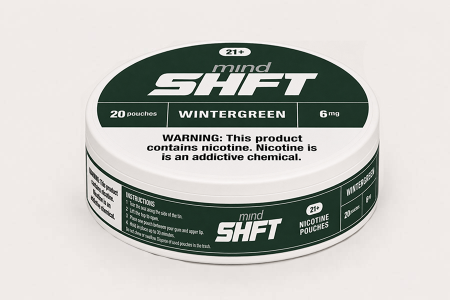 mindSHFT Wintergreen 6mg nicotine pouches tin